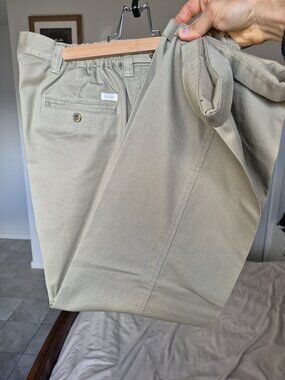 Men's 100% Cotton Twill Khaki Pants 36x32